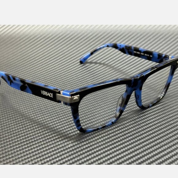 Versace Blue Havana Men's 55mm Glasses - Picture 3 of 5